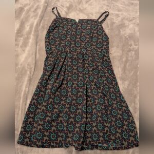 Kismet Black and Green Floral Dress